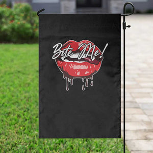 Halloween Garden Flag Bite Me Vampire Red Lips Teeth Bloody TS11 Print Your Wear
