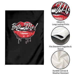 Halloween Garden Flag Bite Me Vampire Red Lips Teeth Bloody TS11 Print Your Wear