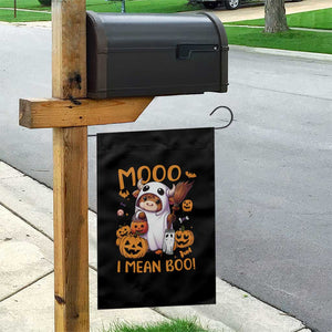 Spooky Cow Halloween Garden Flag Moo I Mean Boo Funny Ghost Heifer TS11 Print Your Wear