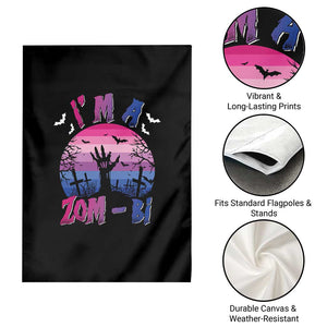 Funny Halloween Bisexual Garden Flag I'm A Zom Bi Zombie LGBT TS11 Print Your Wear