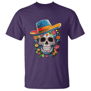 Day Of The Dead T Shirt Sugar Skull Dia De Los Muertos Halloween Flower TS11 Purple Print Your Wear