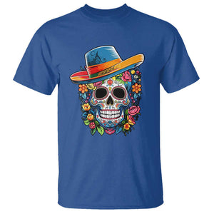 Day Of The Dead T Shirt Sugar Skull Dia De Los Muertos Halloween Flower TS11 Royal Blue Print Your Wear