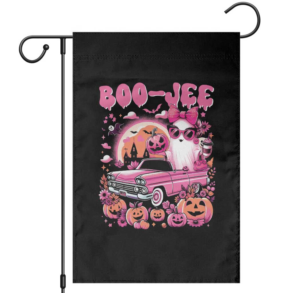 Funny Halloween Garden Flag Boo Jee Pink Ghost Boujee Pumpkin Haunted House TS11 Black Print Your Wear