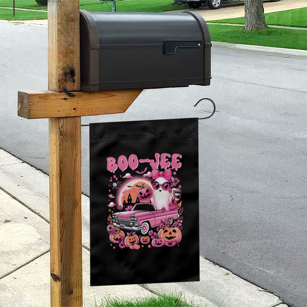 Funny Halloween Garden Flag Boo Jee Pink Ghost Boujee Pumpkin Haunted House TS11 Print Your Wear