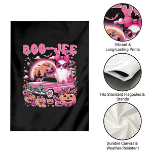 Funny Halloween Garden Flag Boo Jee Pink Ghost Boujee Pumpkin Haunted House TS11 Print Your Wear