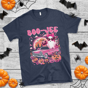 Funny Halloween T Shirt Boo Jee Pink Ghost Boujee Pumpkin Haunted House TS11 Navy Print Your Wear
