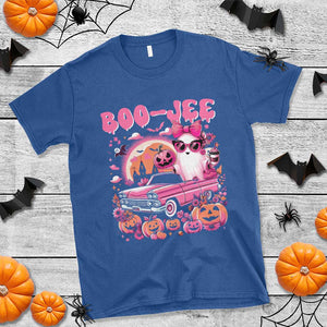 Funny Halloween T Shirt Boo Jee Pink Ghost Boujee Pumpkin Haunted House TS11 Royal Blue Print Your Wear