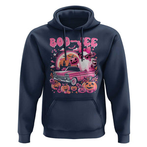 Funny Halloween Hoodie Boo Jee Pink Ghost Boujee Pumpkin Haunted House TS11 Navy Print Your Wear