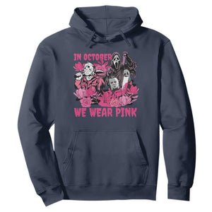 Breast Cancer Awareness Murderers Hoodie In October We Wear Pink Vintage Flower TS11 Navy Print Your Wear