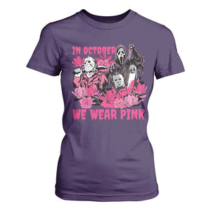 Breast Cancer Awareness Murderers T Shirt For Women In October We Wear Pink Vintage Flower TS11 Purple Print Your Wear