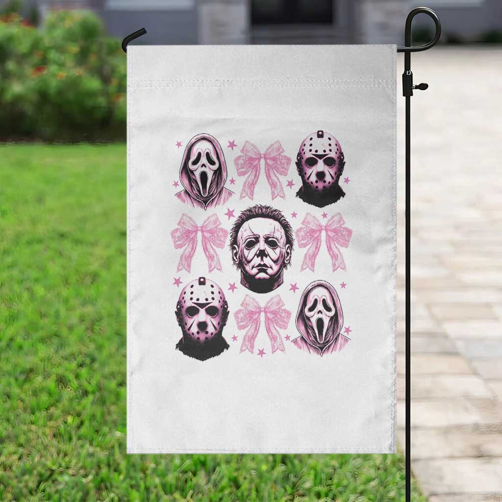 Halloween Garden Flag Scary Murderers Pink Bows Coquette Aesthetic TS11 Print Your Wear