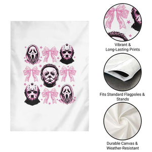 Halloween Garden Flag Scary Murderers Pink Bows Coquette Aesthetic TS11 Print Your Wear