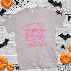 Halloween LGBT T Shirt All The Cool Witches Are Lesbians Spooky Season TS11 Ice Gray Print Your Wear