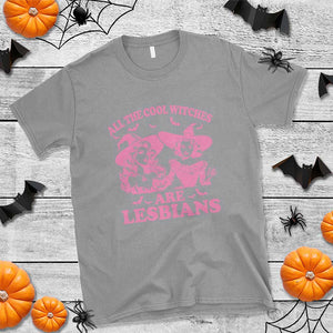 Halloween LGBT T Shirt All The Cool Witches Are Lesbians Spooky Season TS11 Sport Gray Print Your Wear