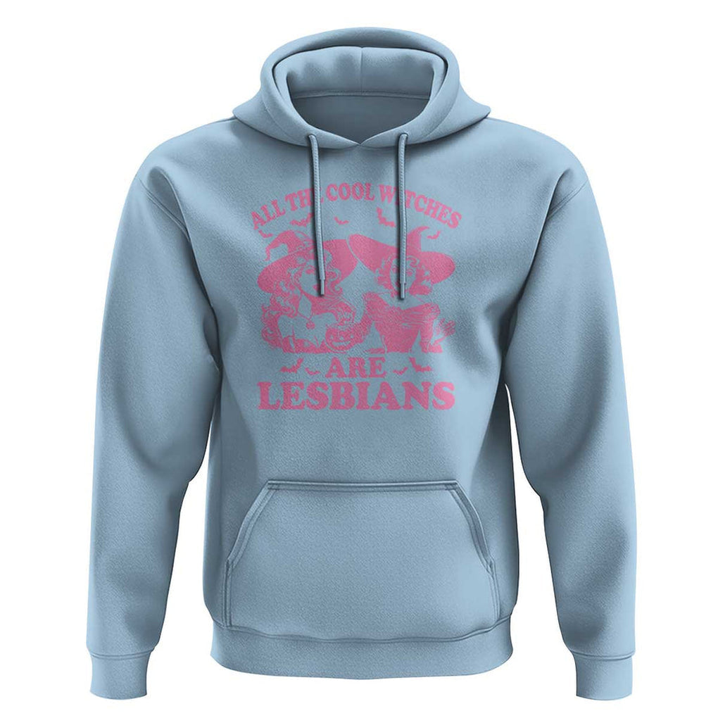 Halloween LGBT Hoodie All The Cool Witches Are Lesbians Spooky Season TS11 Light Blue Print Your Wear