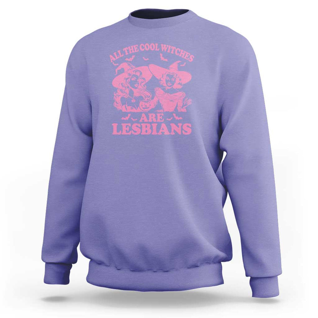 Halloween LGBT Sweatshirt All The Cool Witches Are Lesbians Spooky Season TS11 Violet Print Your Wear