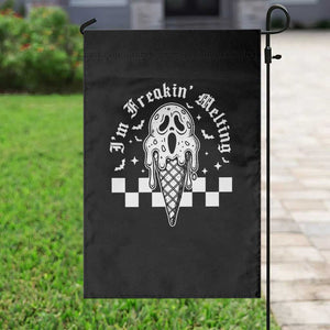 Funny Halloween Garden Flag I'm Freakin' Melting Ice Cream Scream Bat TS11 Print Your Wear