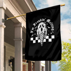 Funny Halloween Garden Flag I'm Freakin' Melting Ice Cream Scream Bat TS11 Print Your Wear
