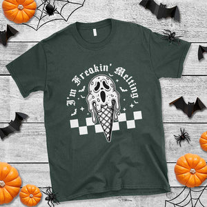 Funny Halloween T Shirt I'm Freakin' Melting Ice Cream Scream Bat TS11 Dark Forest Green Print Your Wear