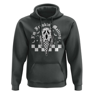 Funny Halloween Hoodie I'm Freakin' Melting Ice Cream Scream Bat TS11 Dark Heather Print Your Wear