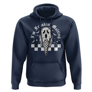Funny Halloween Hoodie I'm Freakin' Melting Ice Cream Scream Bat TS11 Navy Print Your Wear