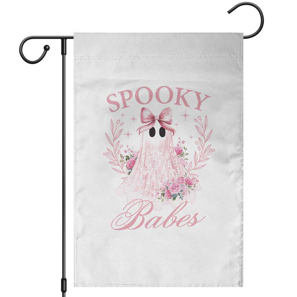 Halloween Garden Flag Spooky Babes Pink Ghost Coquette Aesthetic TS11 White Print Your Wear