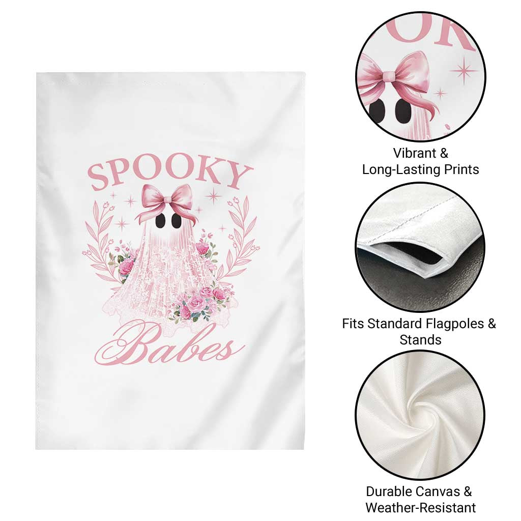 Halloween Garden Flag Spooky Babes Pink Ghost Coquette Aesthetic TS11 Print Your Wear