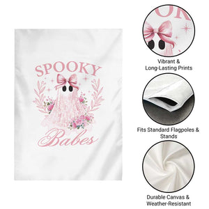 Halloween Garden Flag Spooky Babes Pink Ghost Coquette Aesthetic TS11 Print Your Wear