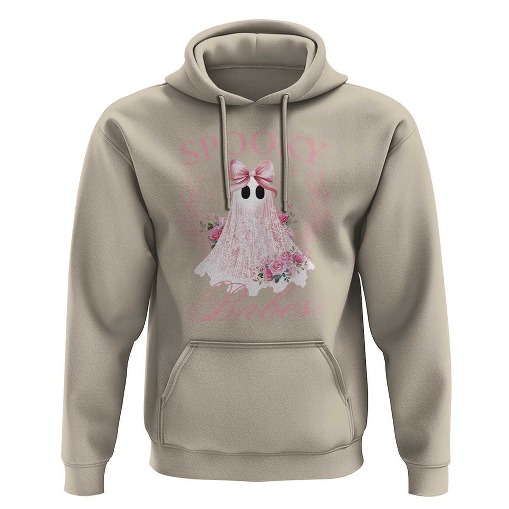 Halloween Hoodie Spooky Babes Pink Ghost Coquette Aesthetic TS11 Sand Print Your Wear