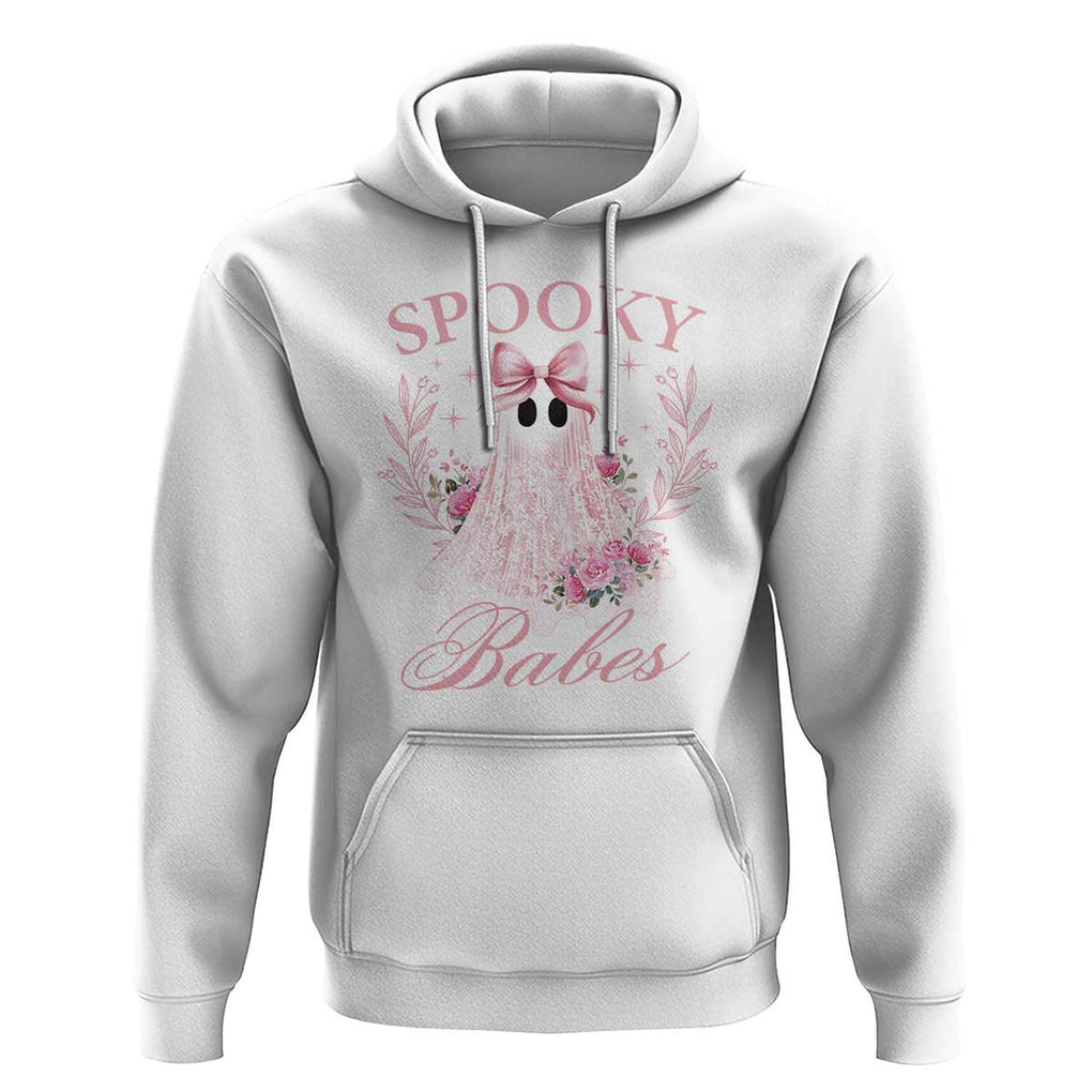 Halloween Hoodie Spooky Babes Pink Ghost Coquette Aesthetic TS11 White Print Your Wear