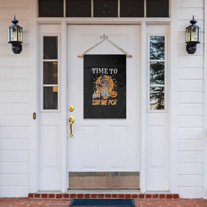 Funny Halloween Garden Flag Time To Stir The Pot Cute Raccoon Pumpkin TS11 Print Your Wear