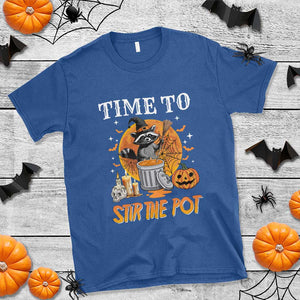 Funny Halloween T Shirt Time To Stir The Pot Cute Raccoon Pumpkin TS11 Royal Blue Print Your Wear