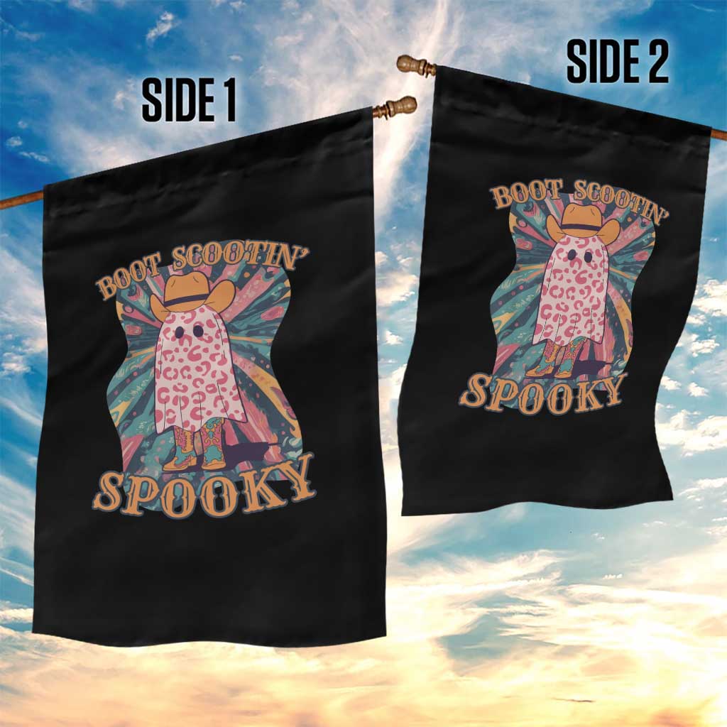 Halloween Western Garden Flag Boot Scootin' Spooky Cute Country Cowboy Ghost TS11 Print Your Wear