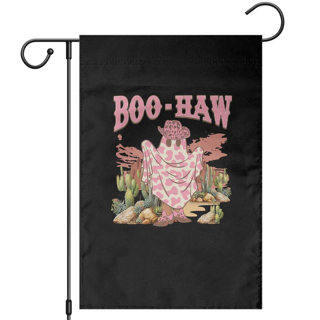 Halloween Western Garden Flag Boo Haw Cute Country Cowboy Ghost TS11 Black Print Your Wear