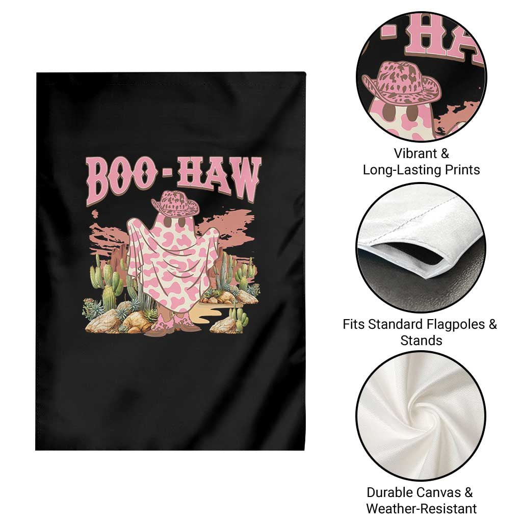 Halloween Western Garden Flag Boo Haw Cute Country Cowboy Ghost TS11 Print Your Wear