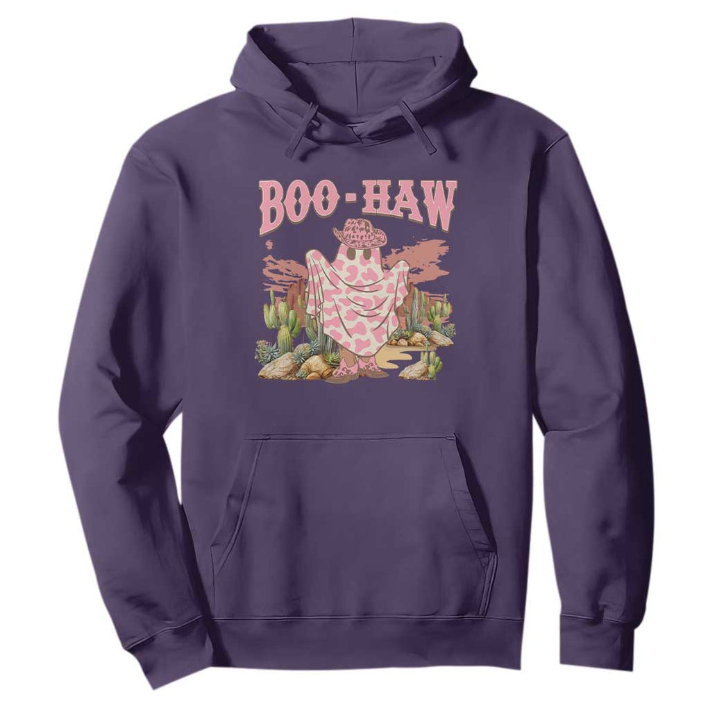 Halloween Western Hoodie Boo Haw Cute Country Cowboy Ghost TS11 Purple Print Your Wear