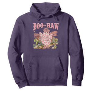 Halloween Western Hoodie Boo Haw Cute Country Cowboy Ghost TS11 Purple Print Your Wear