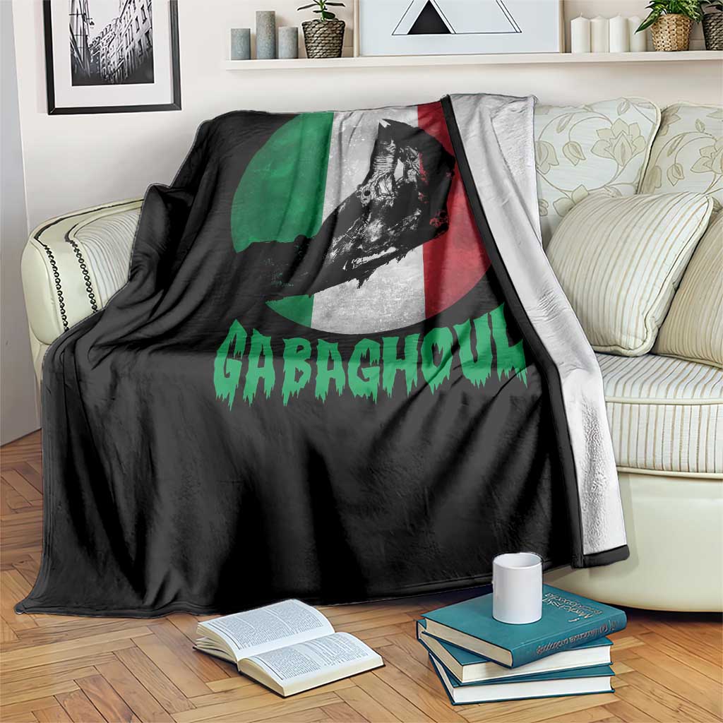 Funny Halloween Throw Blanket Gabaghoul Zombie Hand Moon Italian Flag Moon TS11 Print Your Wear