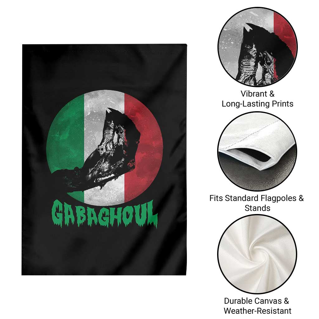 Funny Halloween Garden Flag Gabaghoul Zombie Hand Moon Italian Flag Moon TS11 Print Your Wear