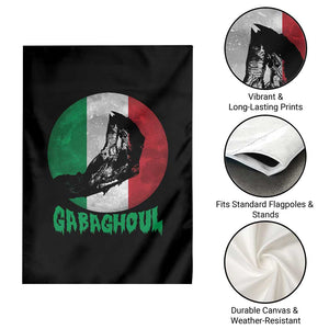 Funny Halloween Garden Flag Gabaghoul Zombie Hand Moon Italian Flag Moon TS11 Print Your Wear