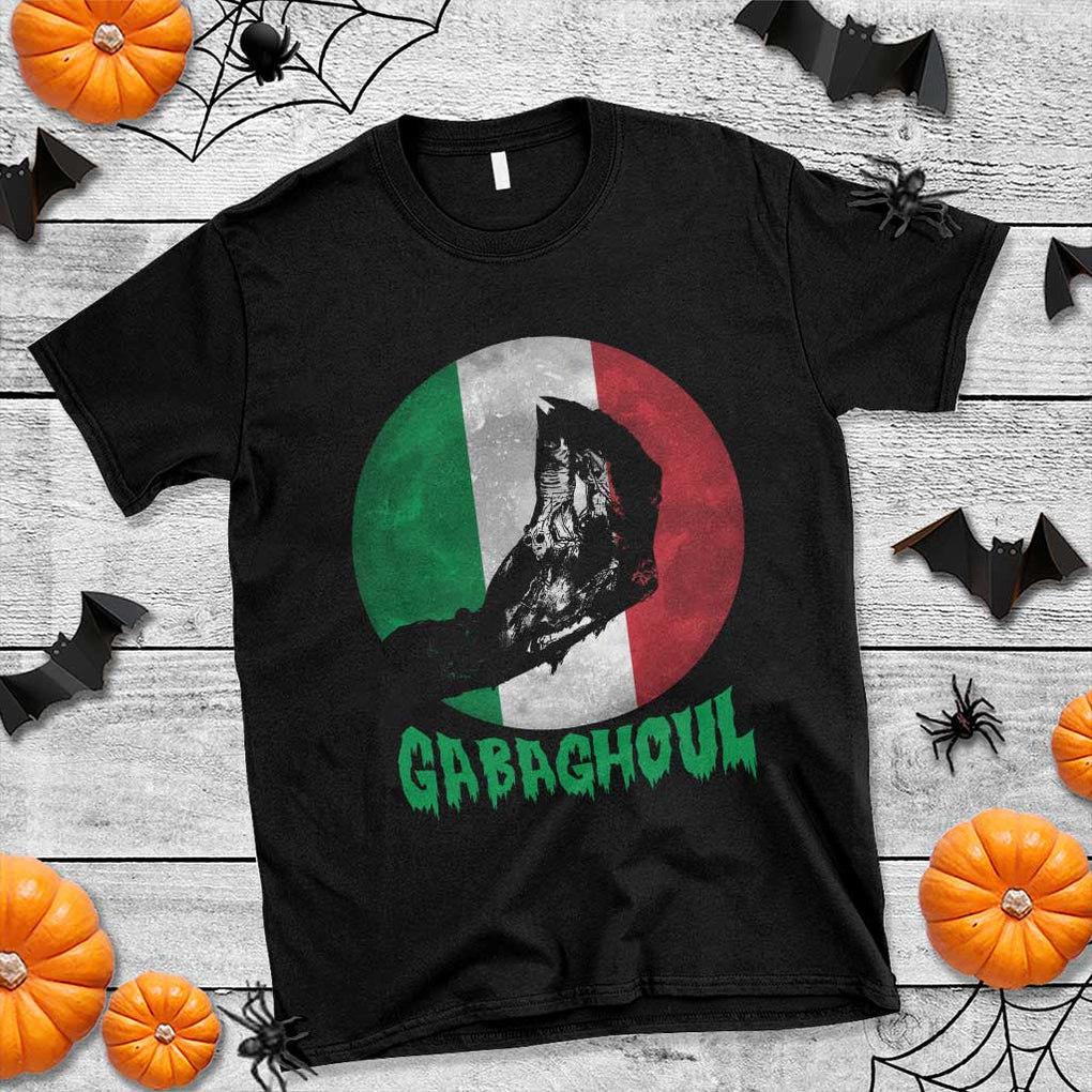 Funny Halloween T Shirt Gabaghoul Zombie Hand Moon Italian Flag Moon TS11 Black Print Your Wear