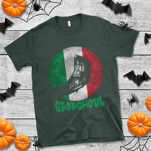 Funny Halloween T Shirt Gabaghoul Zombie Hand Moon Italian Flag Moon TS11 Dark Forest Green Print Your Wear