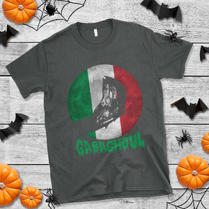 Funny Halloween T Shirt Gabaghoul Zombie Hand Moon Italian Flag Moon TS11 Dark Heather Print Your Wear