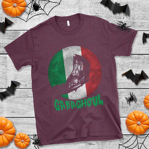 Funny Halloween T Shirt Gabaghoul Zombie Hand Moon Italian Flag Moon TS11 Maroon Print Your Wear