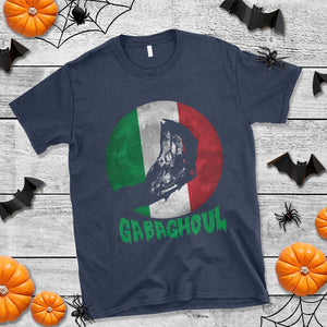 Funny Halloween T Shirt Gabaghoul Zombie Hand Moon Italian Flag Moon TS11 Navy Print Your Wear