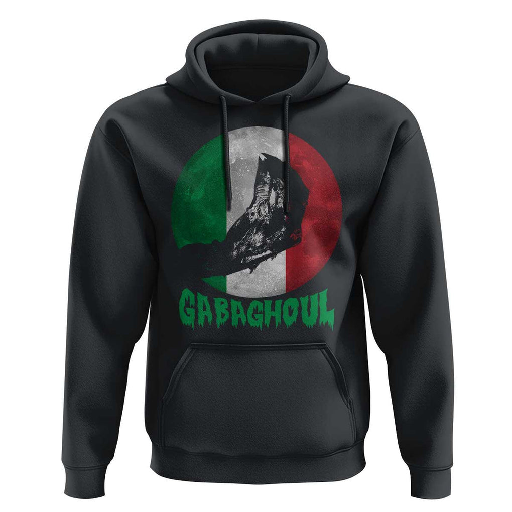 Funny Halloween Hoodie Gabaghoul Zombie Hand Moon Italian Flag Moon TS11 Black Print Your Wear