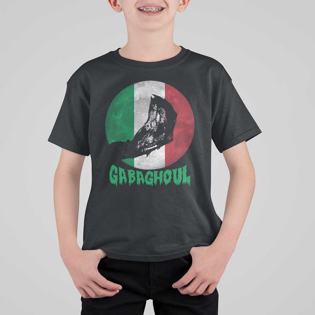Funny Halloween T Shirt For Kid Gabaghoul Zombie Hand Moon Italian Flag Moon TS11 Black Print Your Wear
