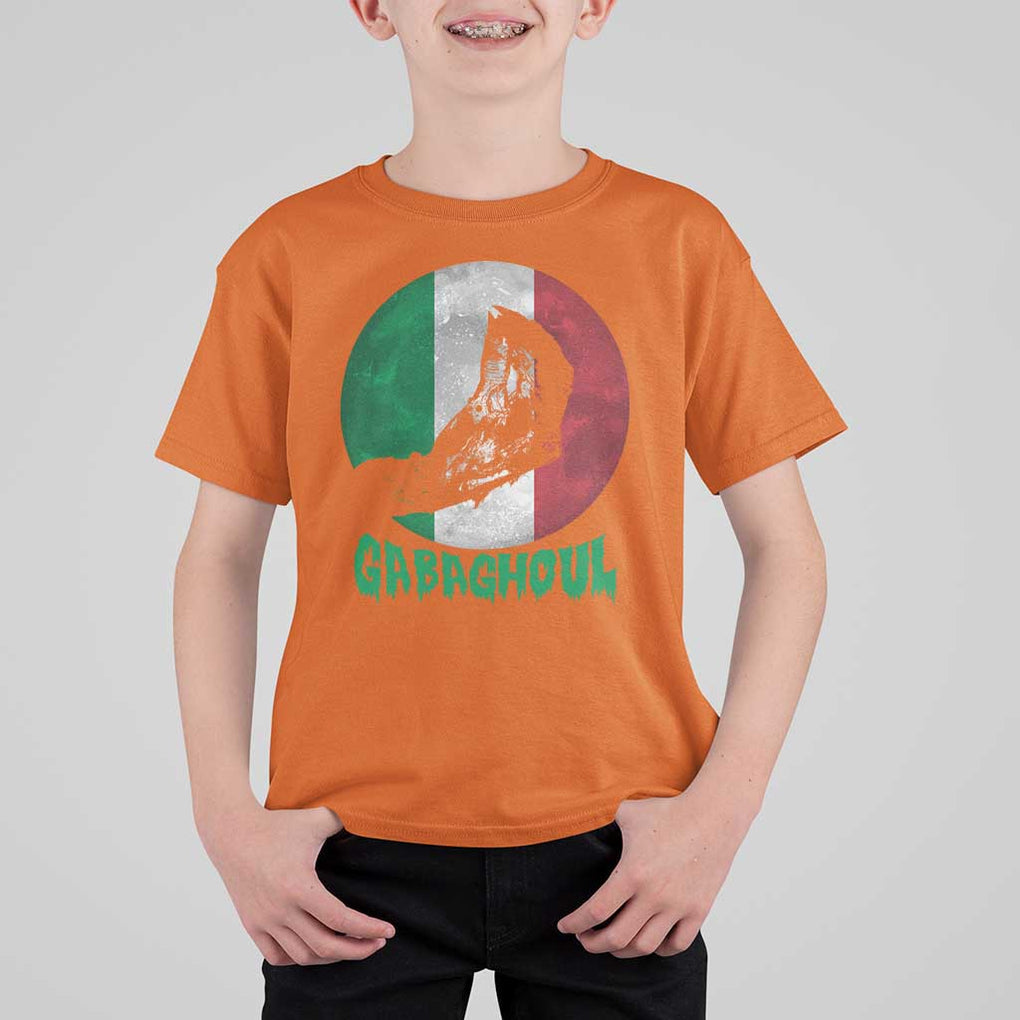 Funny Halloween T Shirt For Kid Gabaghoul Zombie Hand Moon Italian Flag Moon TS11 Orange Print Your Wear