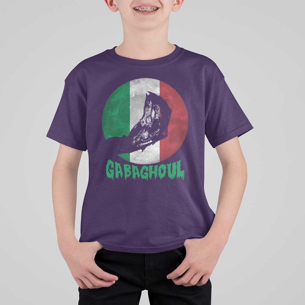 Funny Halloween T Shirt For Kid Gabaghoul Zombie Hand Moon Italian Flag Moon TS11 Purple Print Your Wear