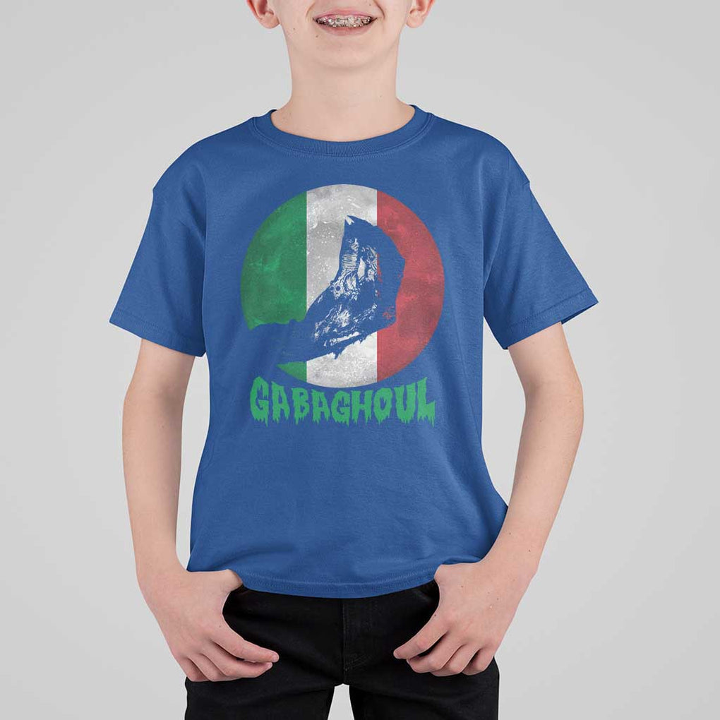 Funny Halloween T Shirt For Kid Gabaghoul Zombie Hand Moon Italian Flag Moon TS11 Royal Blue Print Your Wear